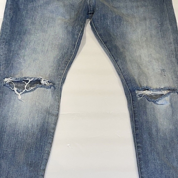 & Denim Jeans H&M Womens Size 32/32 Jeggings Distressed  Stretch Super Skinny - Picture 2 of 9